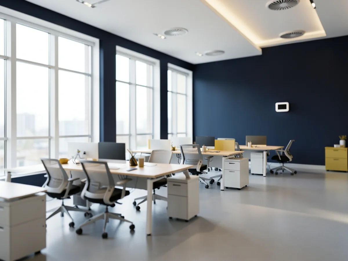 Plateau de bureaux lumineux équipé d'une régulation de chauffage par zone