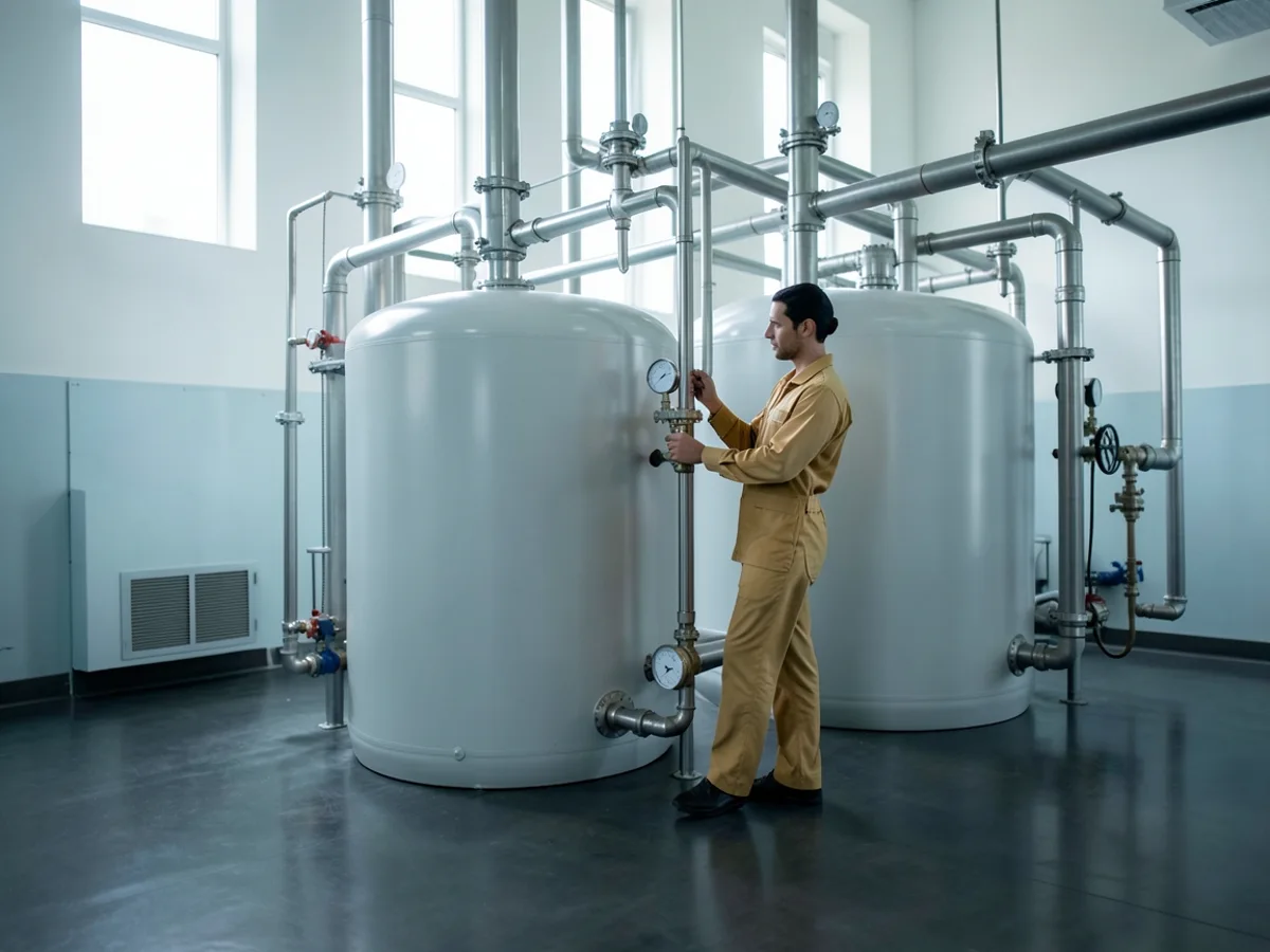 Chaufferie et production d'eau chaude d'un établissement de santé