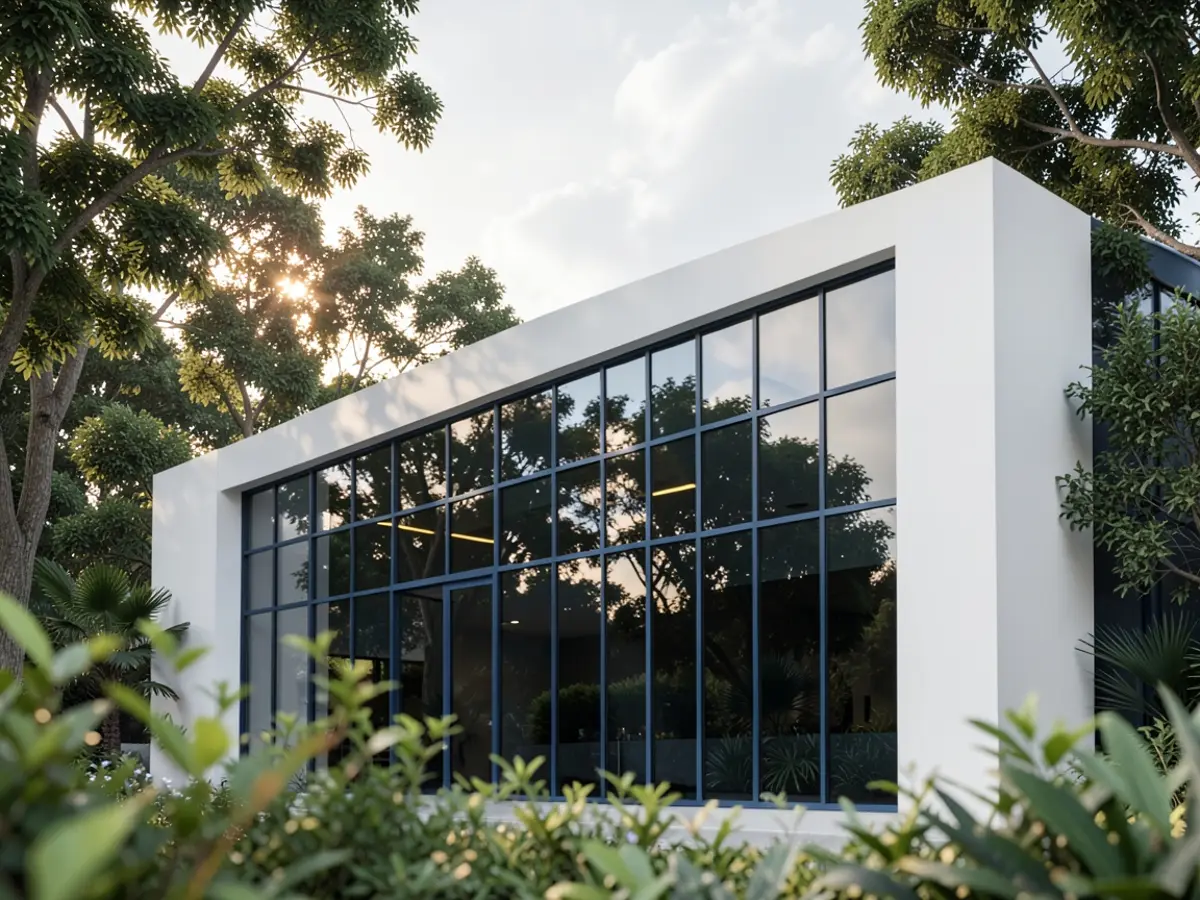 Façade d'une clinique moderne entourée de verdure