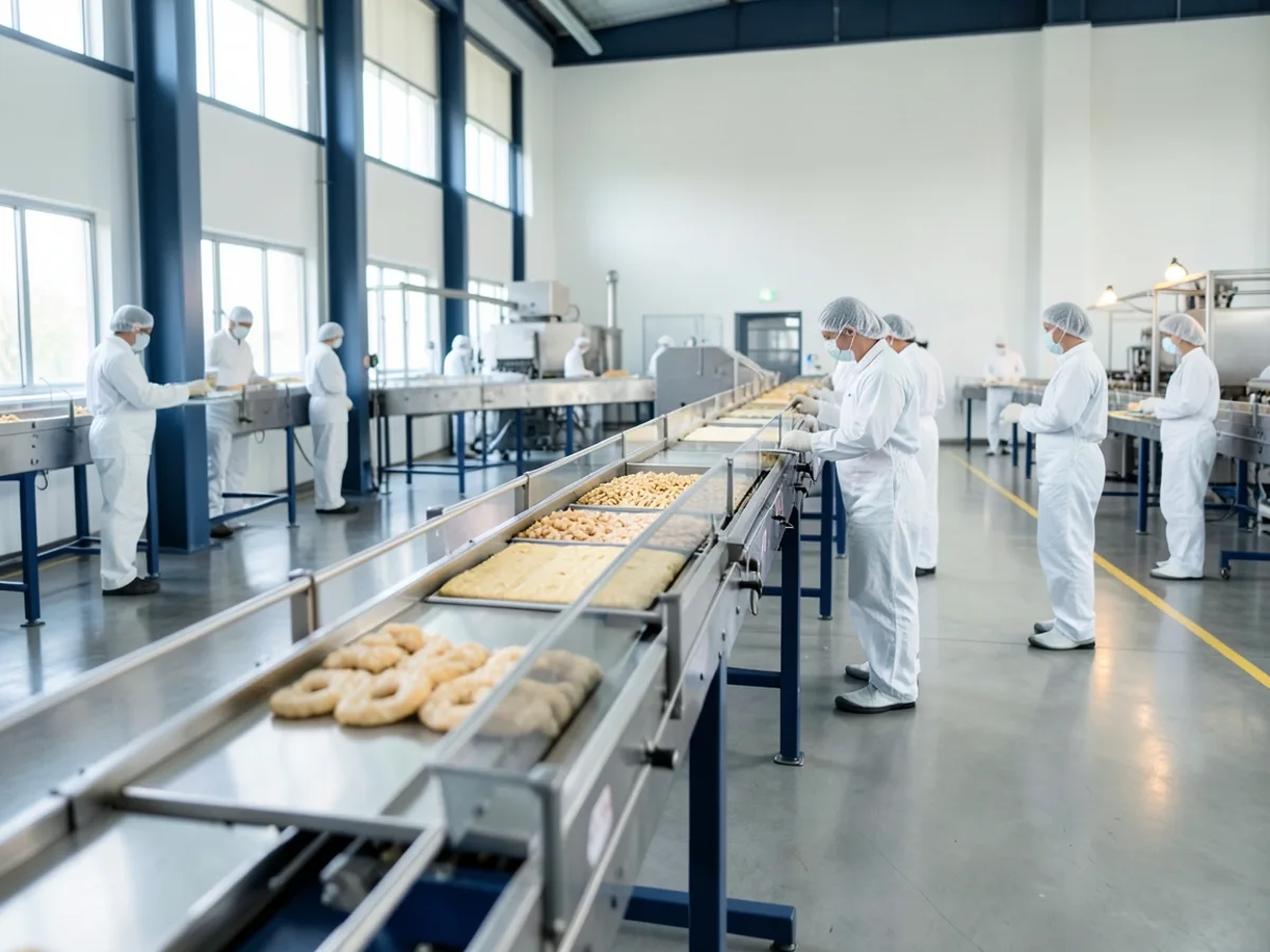 Ligne de production agroalimentaire dans une usine moderne